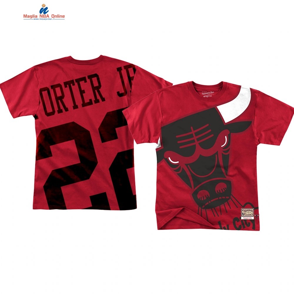 T Shirt NBA Chicago Bulls Big Face #22 Otto Porter Jr. Rosso Acquista