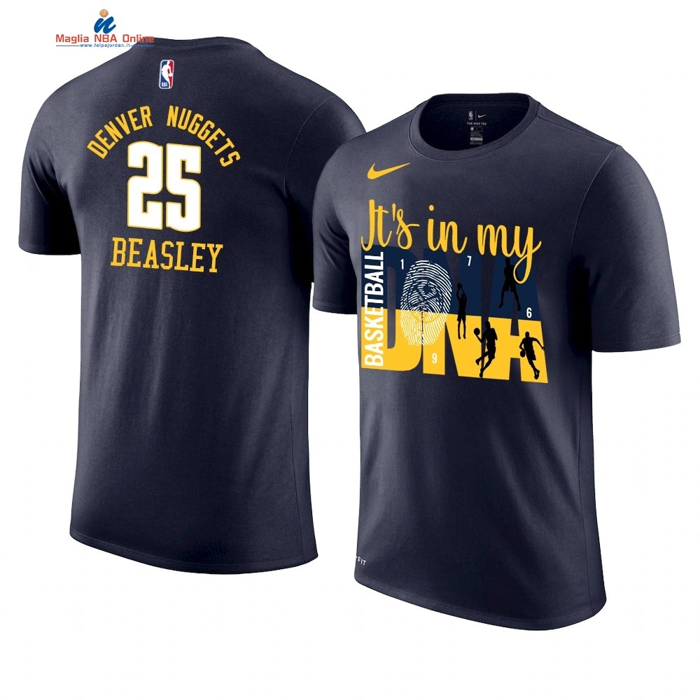T Shirt NBA Denver Nuggets DNA #25 Malik Beasley Marino Acquista
