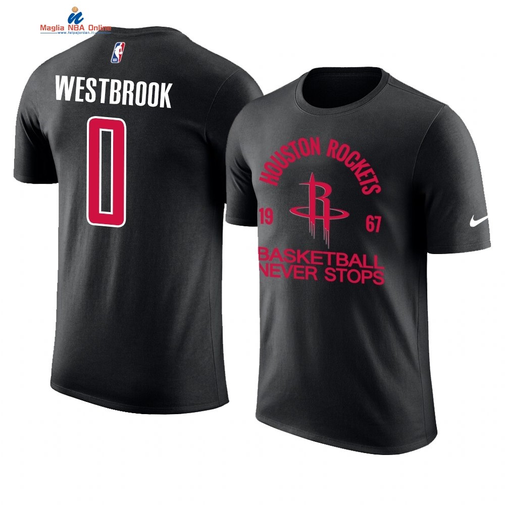 T Shirt NBA Houston Rockets DNA #0 Russell Westbrook Nero Acquista