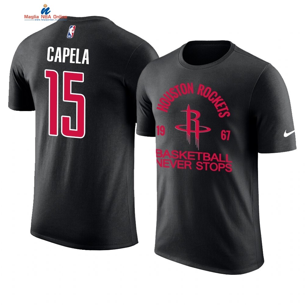 T Shirt NBA Houston Rockets DNA #15 Clint Capela Nero Acquista
