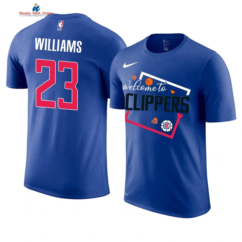 T Shirt NBA Los Angeles Clippers Welcome #23 Lou Williams Blu Acquista