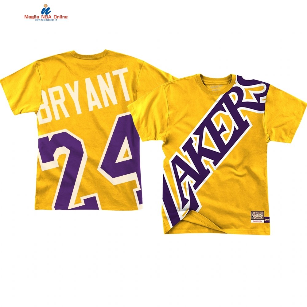 T Shirt NBA Los Angeles Lakers Big Face #24 Kobe Bryant Amarillo Acquista