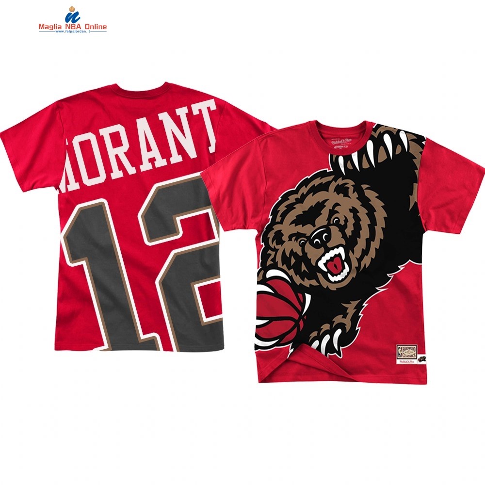 T Shirt NBA Memphis Grizzlies Big Face #12 Ja Morant Rosso Acquista