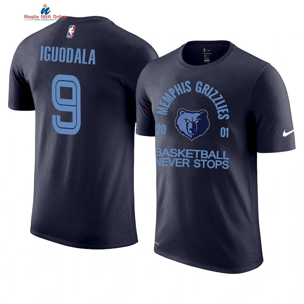 T Shirt NBA Memphis Grizzlies Never Stops #9 Andre Iguodala Marino Acquista