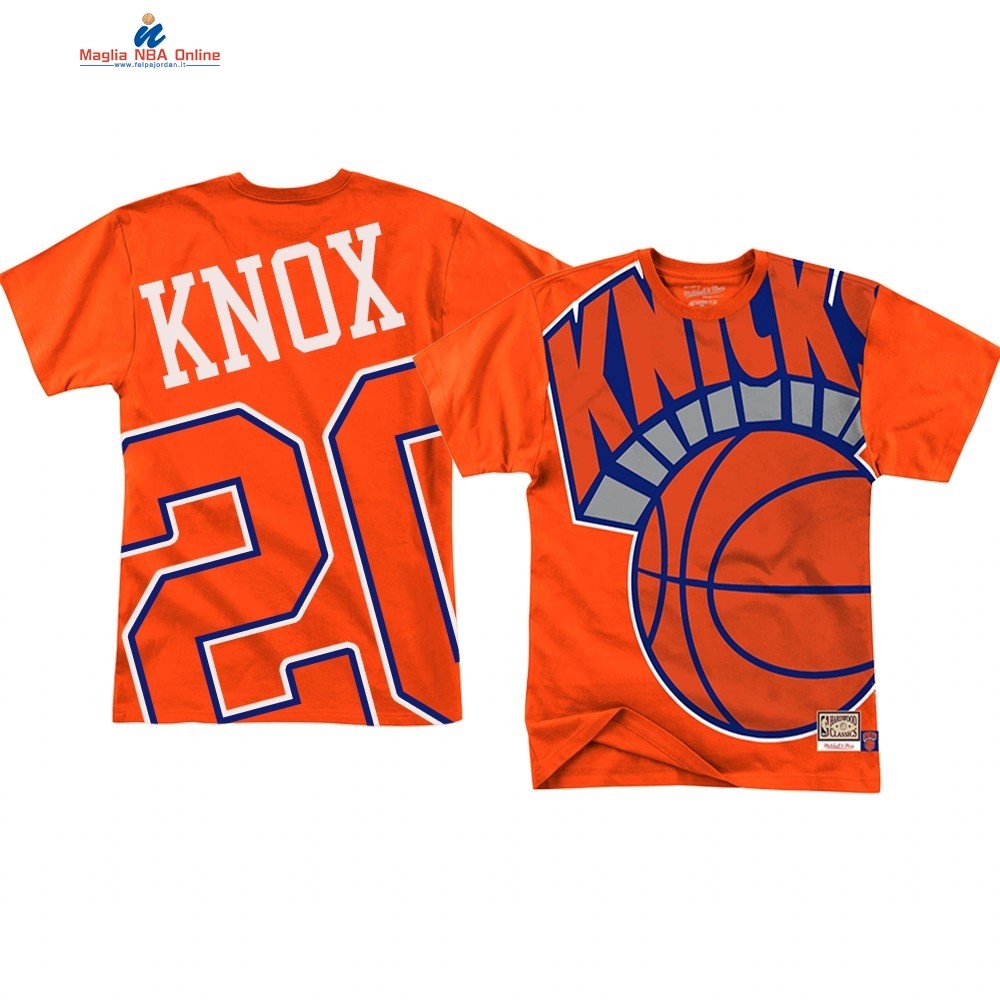 T Shirt NBA New York Knicks Big Face #20 Kevin Knox Arancia Acquista