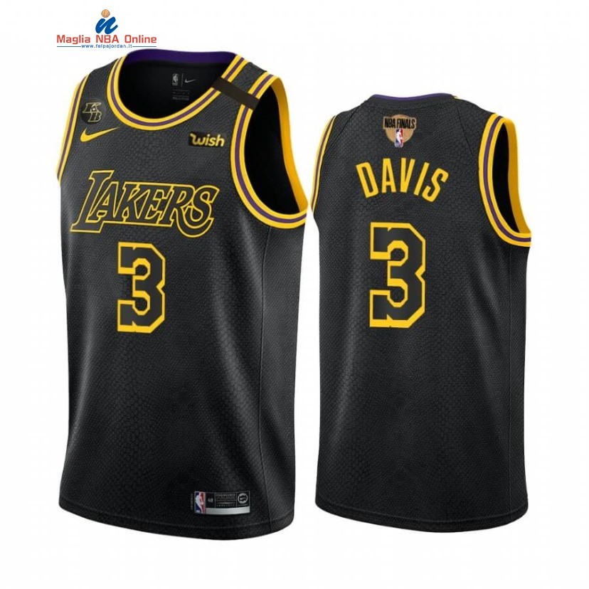 Maglia NBA L.A.Lakers 2020 Campionato Finali #3 Anthony Davis Nero Mamba Acquista