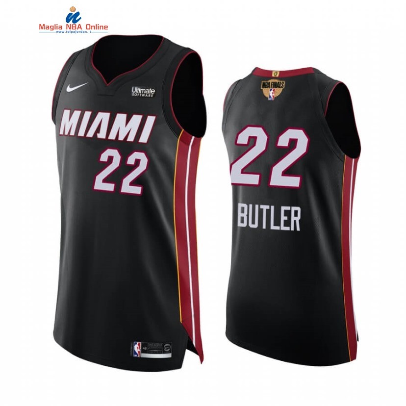 Maglia NBA Miami Heat 2020 Campionato Finali #22 Jimmy Butler BLM Nero Icon Acquista