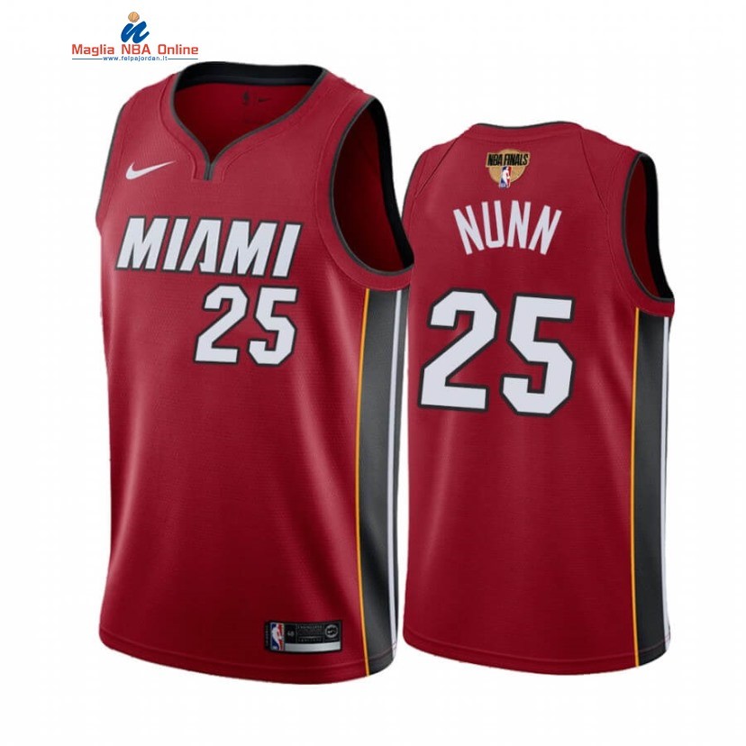 Maglia NBA Miami Heat 2020 Campionato Finali #25 Kendrick Nunn Rosso Statement Acquista