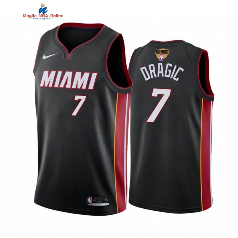 Maglia NBA Miami Heat 2020 Campionato Finali #7 Goran Dragic Nero Icon Acquista