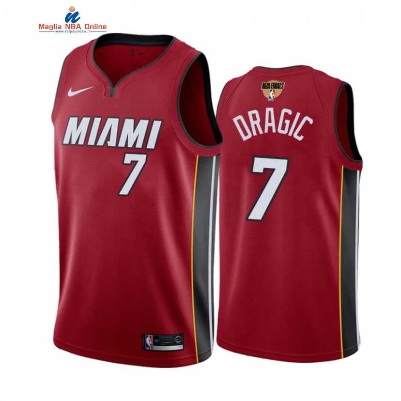 Maglia NBA Miami Heat 2020 Campionato Finali #7 Goran Dragic Rosso Statement Acquista