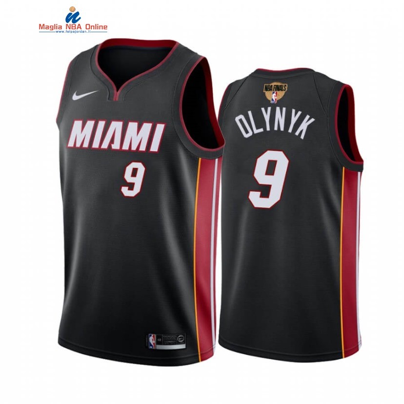 Maglia NBA Miami Heat 2020 Campionato Finali #9 Kelly Olynyk Nero Icon Acquista