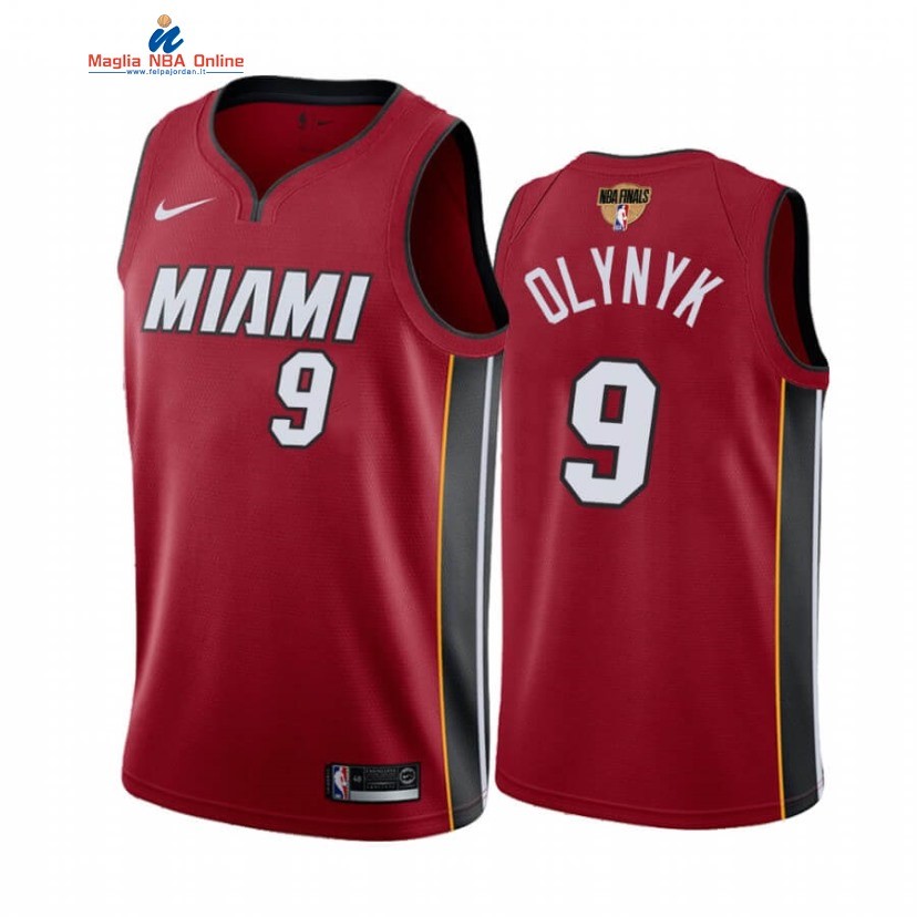 Maglia NBA Miami Heat 2020 Campionato Finali #9 Kelly Olynyk Rosso Statement Acquista