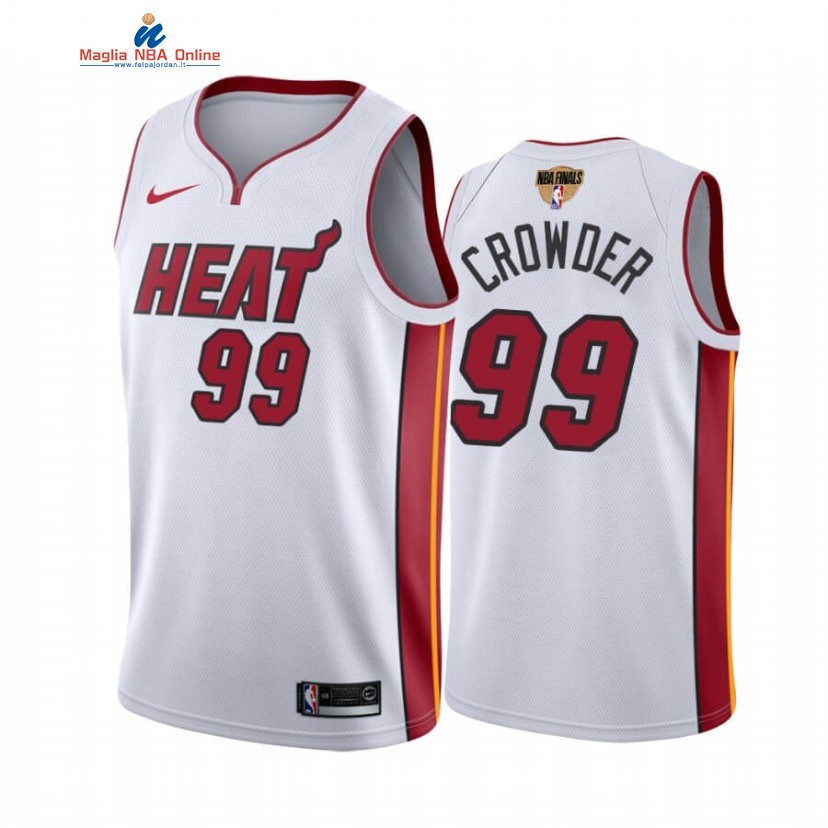 Maglia NBA Miami Heat 2020 Campionato Finali #99 Jae Crowder Bianco Association Acquista