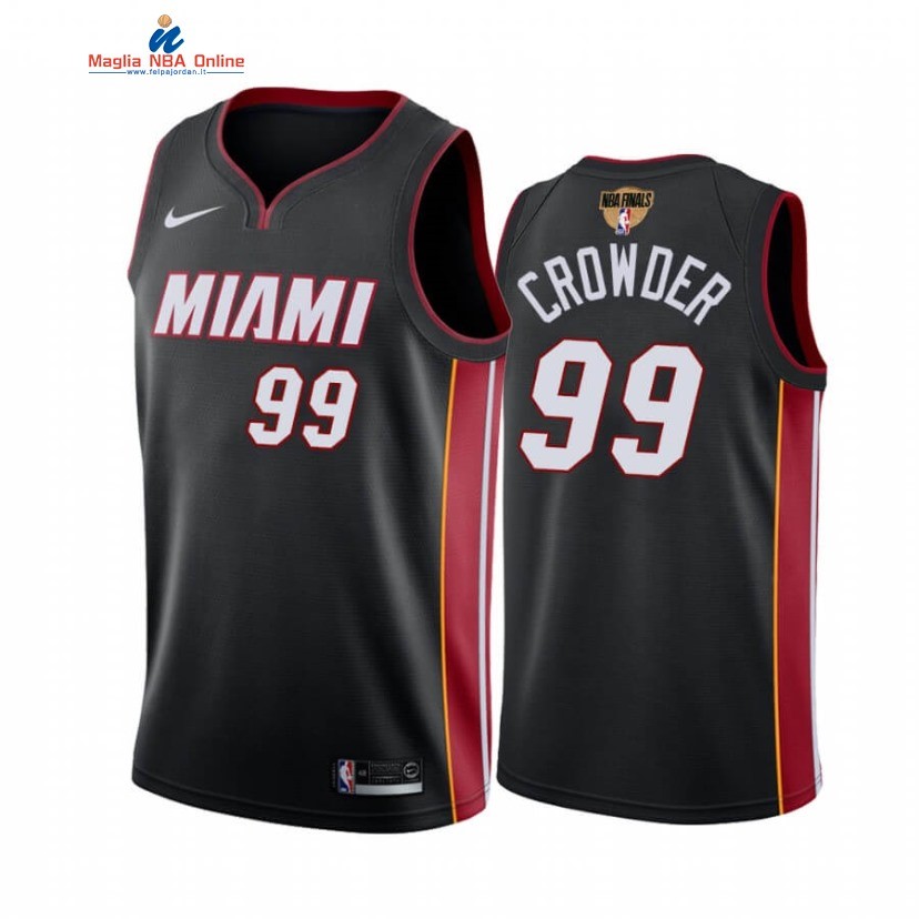 Maglia NBA Miami Heat 2020 Campionato Finali #99 Jae Crowder Nero Icon Acquista