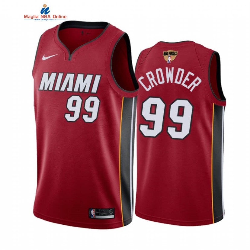 Maglia NBA Miami Heat 2020 Campionato Finali #99 Jae Crowder Rosso Statement Acquista