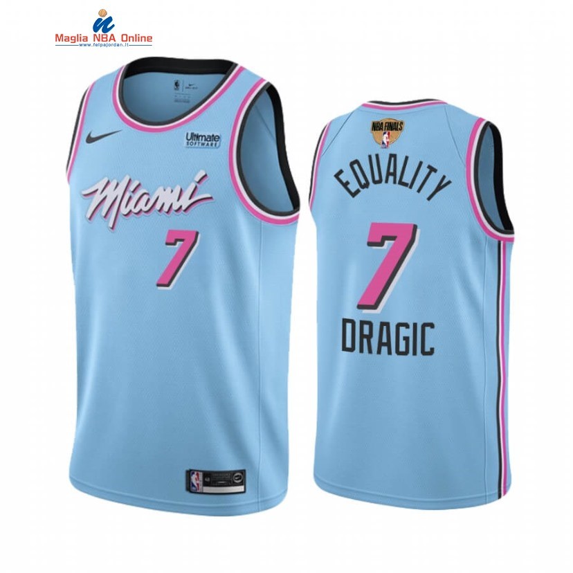 Maglia NBA Miami Heat 2020 Finale #7 Goran Dragic Equality Blu Città Acquista