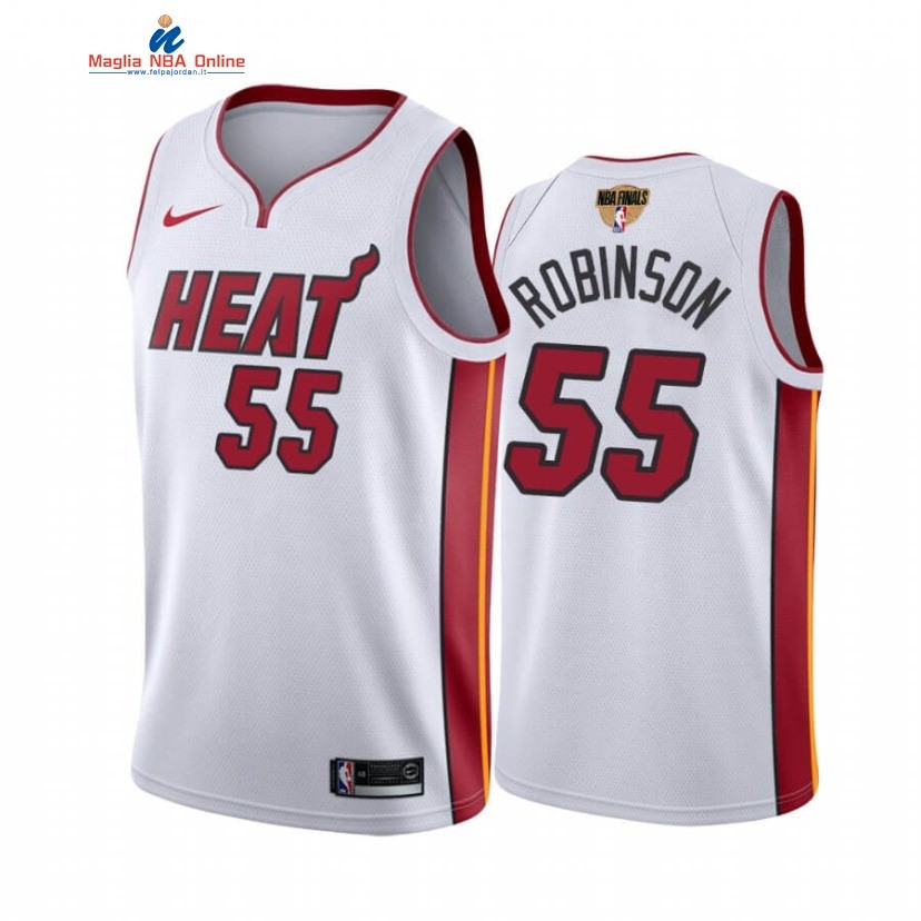 Maglia NBA Miami Heat Finale #55 Duncan Robinson Bianco Association Acquista