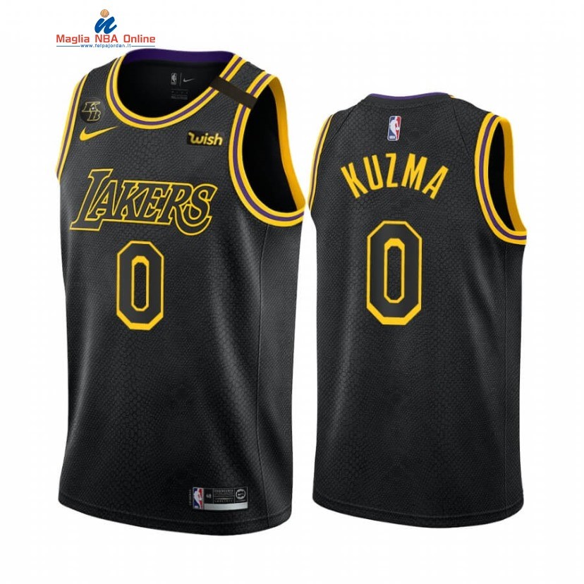 Maglia NBA Nike Los Angeles Lakers #0 Kyle Kuzma Nero Mamba 2019-20 Acquista
