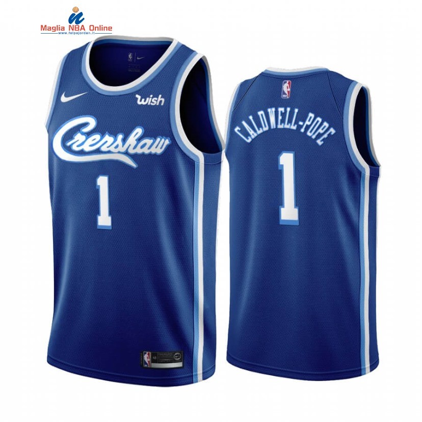 Maglia NBA Nike Los Angeles Lakers #1 Kentavious Caldwell Pope Blu Classic 2019-20 Acquista