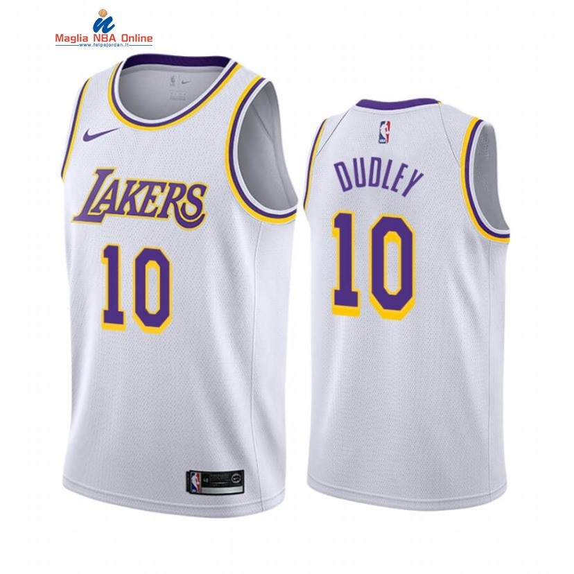 Maglia NBA Nike Los Angeles Lakers #10 Jared Dudley Bianco Association 2019-20 Acquista