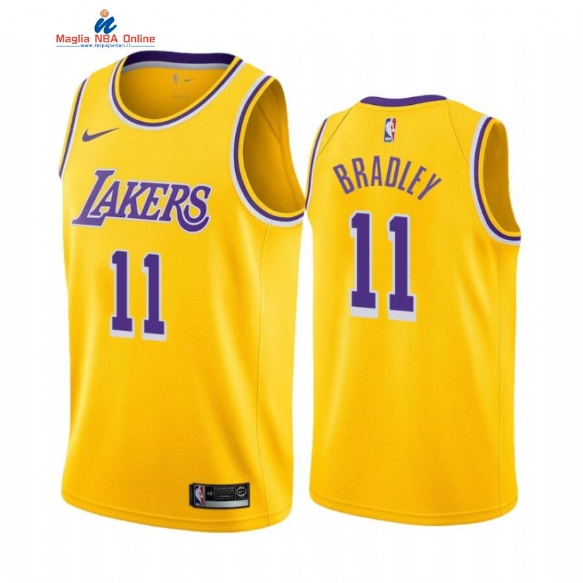 Maglia NBA Nike Los Angeles Lakers #11 Avery Bradley Giallo Icon 2019-20 Acquista