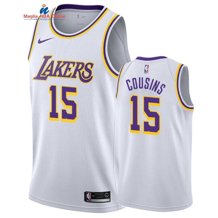 Maglia NBA Nike Los Angeles Lakers #15 DeMarcus Cousins Bianco Association 2019-20 Acquista