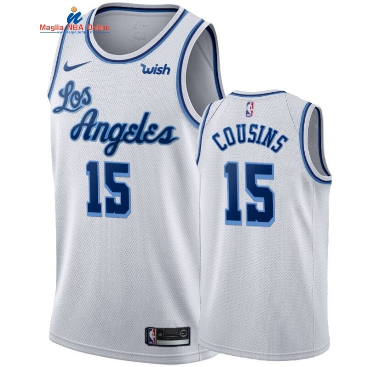 Maglia NBA Nike Los Angeles Lakers #15 DeMarcus Cousins Bianco Classic 2019-20 Acquista