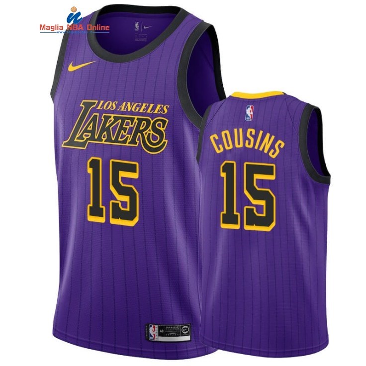 Maglia NBA Nike Los Angeles Lakers #15 DeMarcus Cousins Nike Porpora Città 2019-20 Acquista