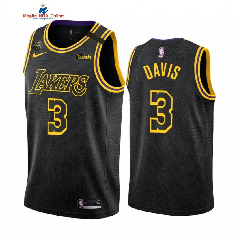 Maglia NBA Nike Los Angeles Lakers #3 Anthony Davis Nero Mamba 2019-20 Acquista