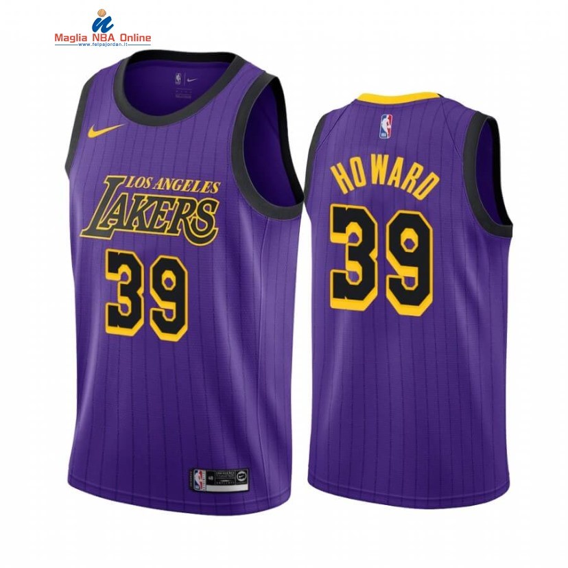 Maglia NBA Nike Los Angeles Lakers #39 Dwight Howard Nike Porpora Città 2019-20 Acquista