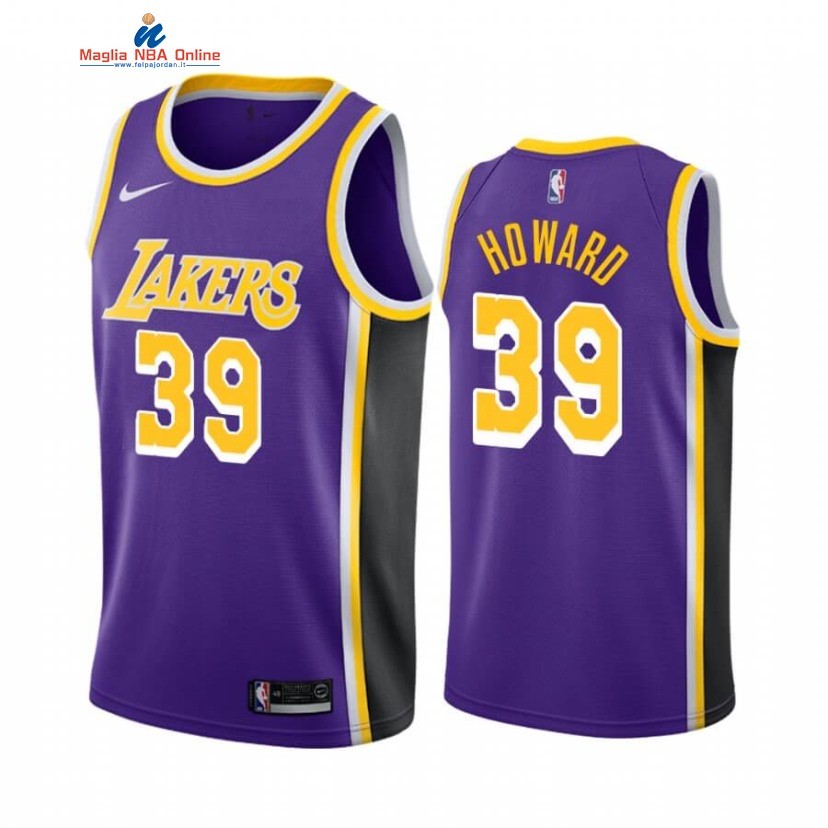 Maglia NBA Nike Los Angeles Lakers #39 Dwight Howard Porpora Statement 2019-20 Acquista