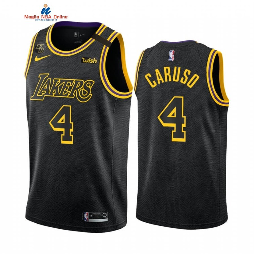 Maglia NBA Nike Los Angeles Lakers #4 Alex Caruso Nero Mamba 2019-20 Acquista