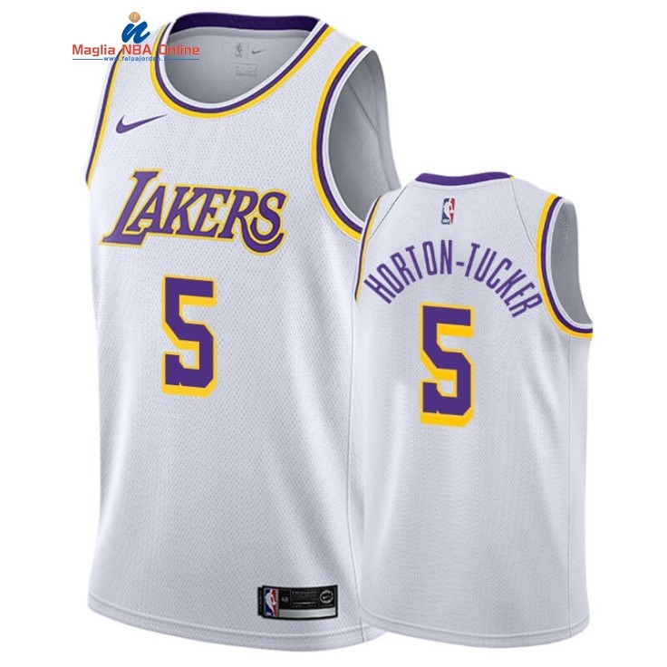 Maglia NBA Nike Los Angeles Lakers #5 Talen Horton Tucker Bianco Association 2019-20 Acquista