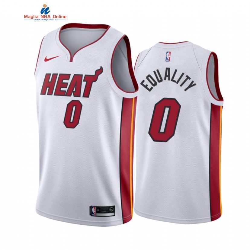 Maglia NBA Nike Miami Heat #0 Meyers Leonard Bianco Association 2019-20 Acquista