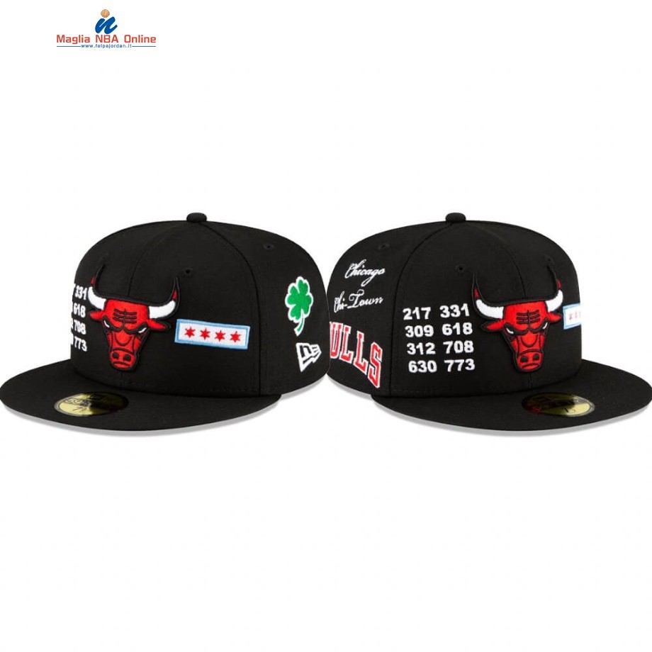 Cappelli 2020 Chicago Bulls 59FIFTY Fitted Nero Acquista