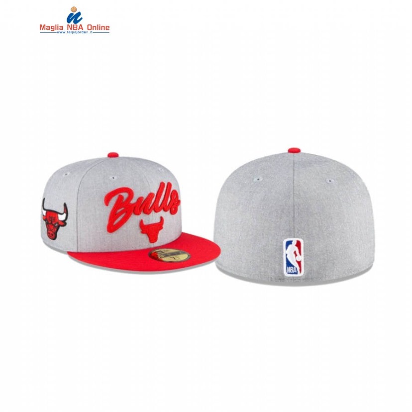 Cappelli 2020 Chicago Bulls Heather OTC 59FIFTY Fitted Grigio Acquista