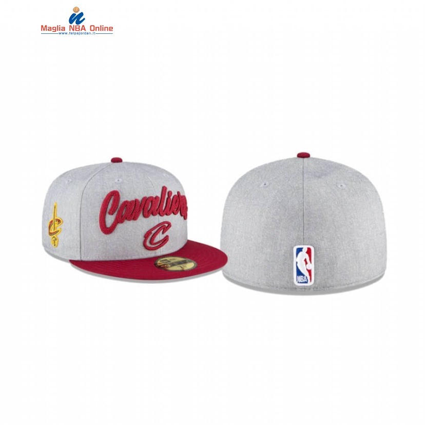 Cappelli 2020 Cleveland Cavaliers Heather OTC 59FIFTY Fitted Grigio Acquista