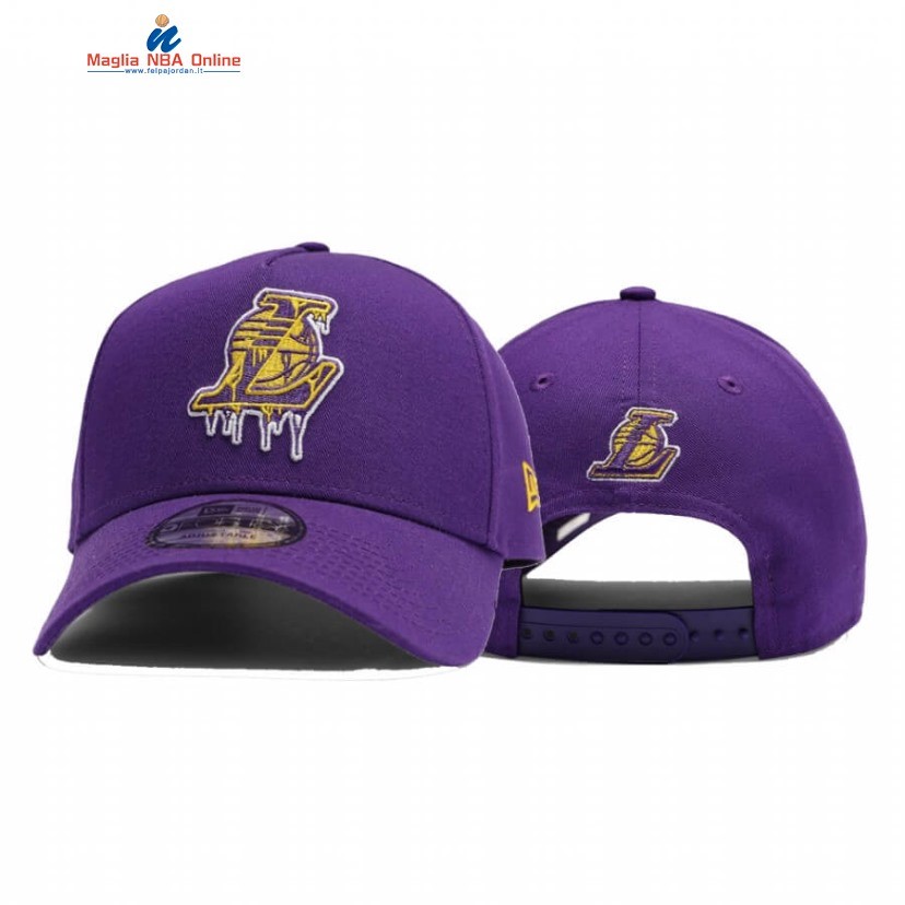 Cappelli 2020 Los Angeles Lakers Drip Logo 9FORTY A Frame Porpora Acquista