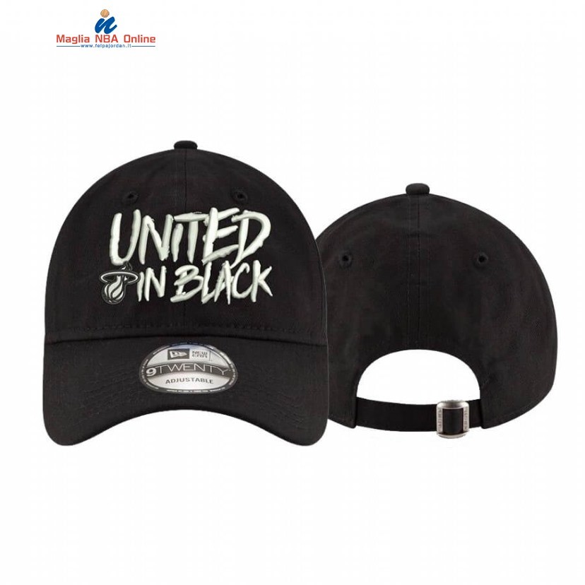 Cappelli 2020 Miami Heat United in Black 21st Postseason Nero Acquista