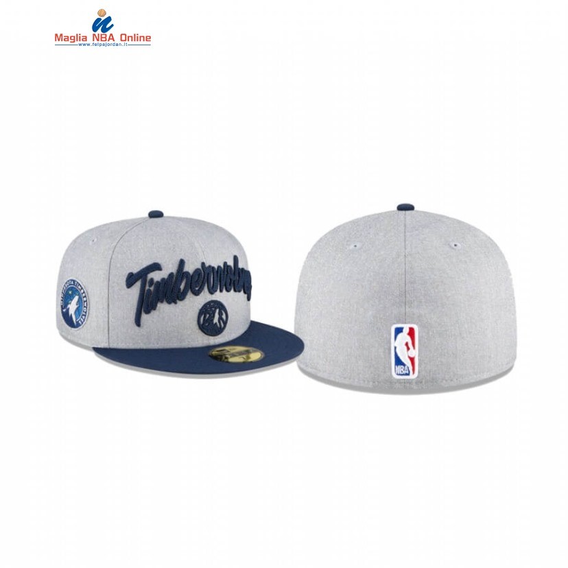 Cappelli 2020 Minnesota Timberwolves Heather OTC 59FIFTY Fitted Grigio Acquista