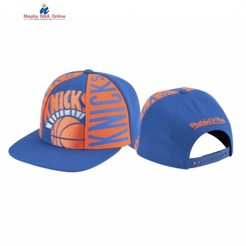 Cappelli 2020 New York Knicks Big Face Mitchell Ness Blu Acquista