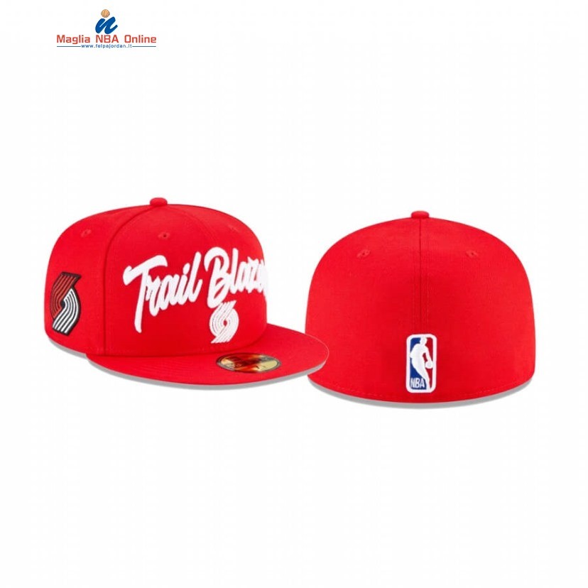 Cappelli 2020 Portland Trail Blazers OTC Hat 59FIFTY Fitted Rosso Acquista
