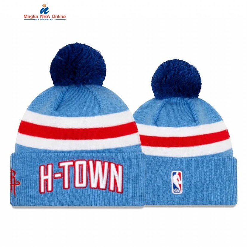 Cappelli Di Lana 2020-21 Houston Rockets Pom Cuffed Blu Città 2020-21 Acquista