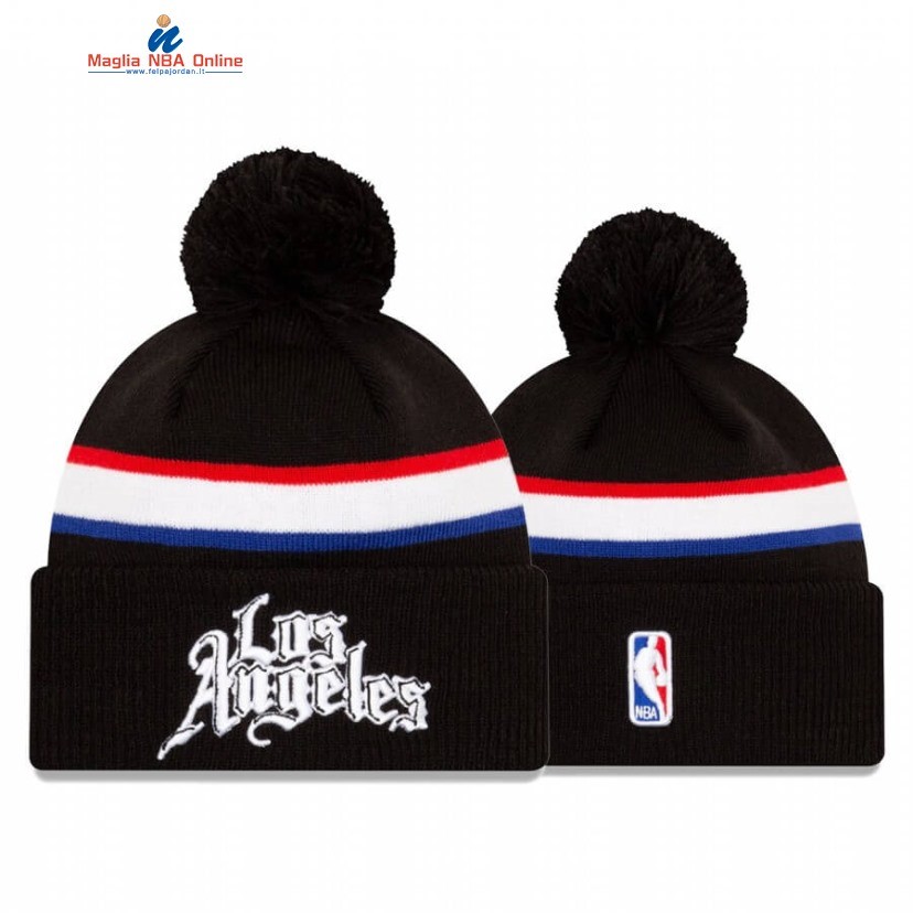 Cappelli Di Lana 2020-21 Los Angeles Clippers Pom Cuffed Nero Città 2020-21 Acquista