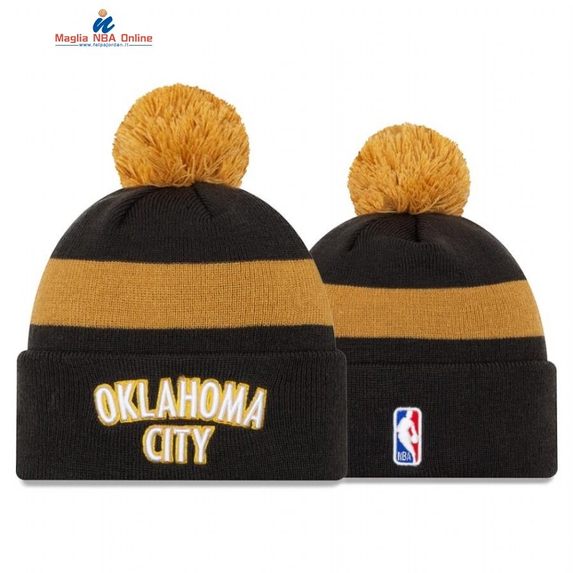 Cappelli Di Lana 2020-21 Oklahoma City Thunder Nero Oro Città 2020-21 Acquista