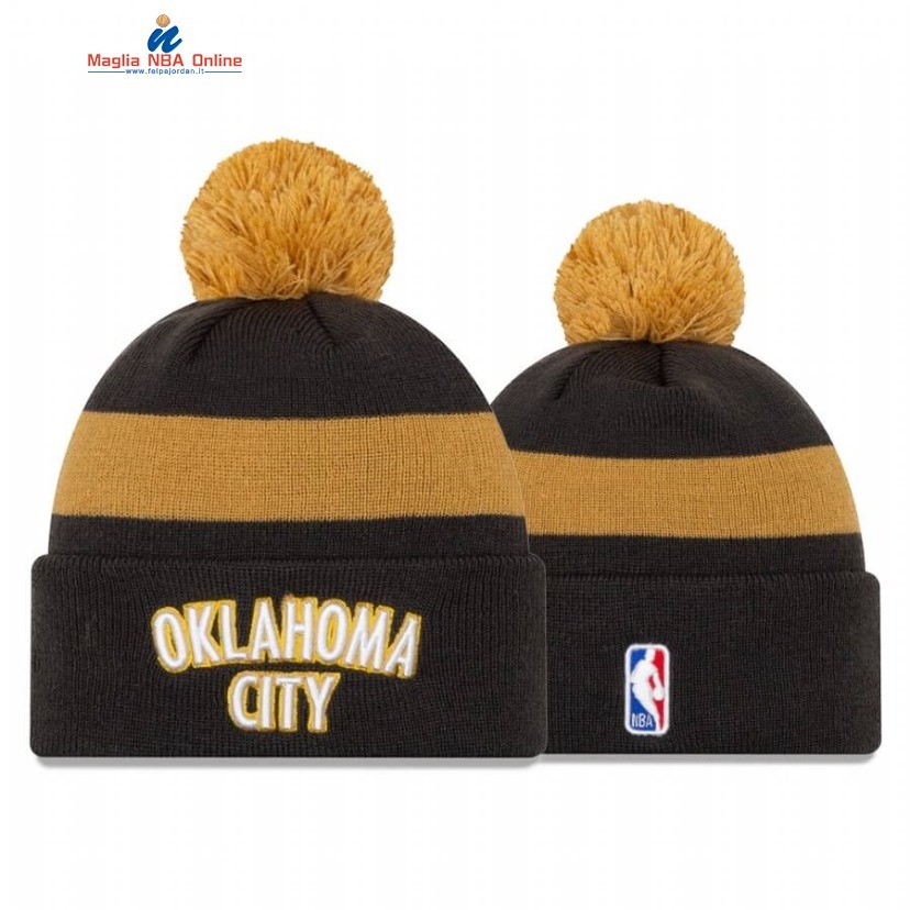 Cappelli Di Lana 2020 Oklahoma City Thunder Pom Nero Oro 2020 Acquista