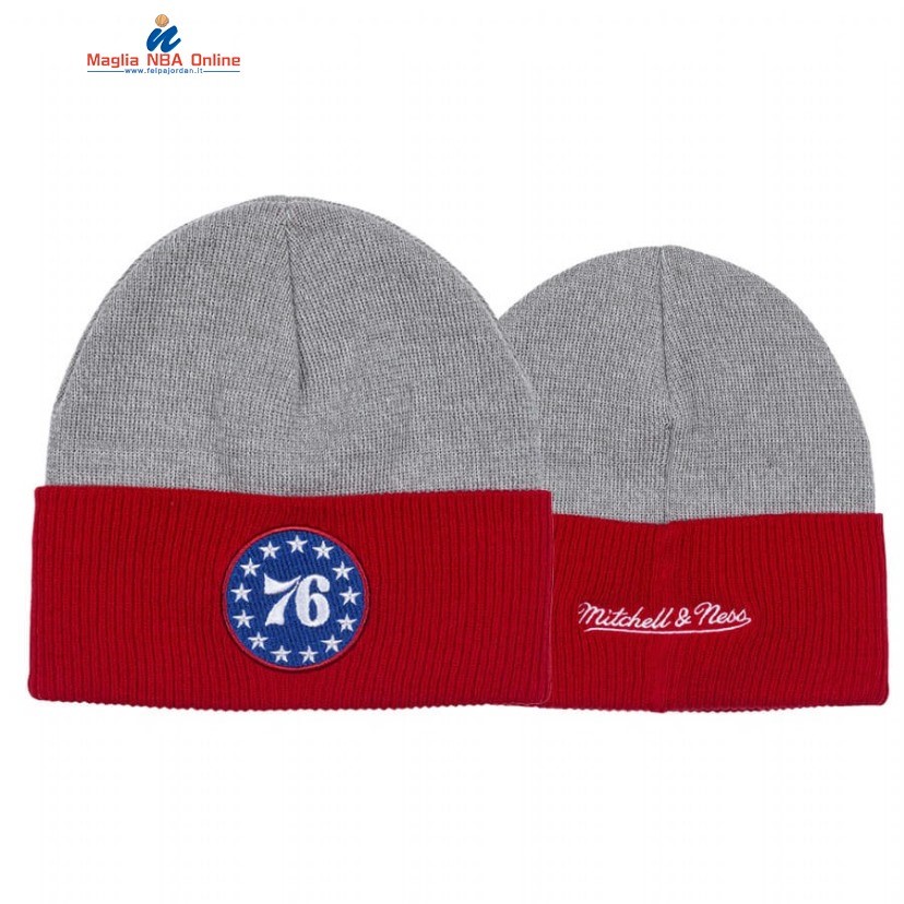 Cappelli Di Lana 2020 Philadelphia 76ers Block Heather Cuff Grigio Rosso 2020 Acquista