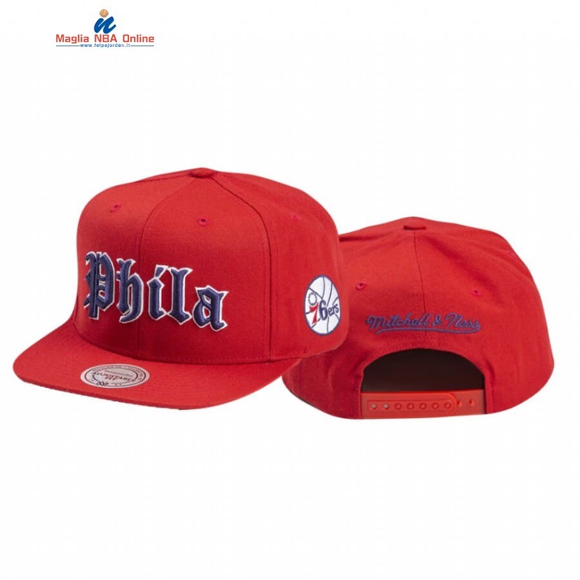 Cappelli Philadelphia 76ers Old English Rosso Acquista