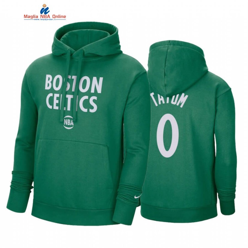 Felpe Con Cappuccio Boston Celtics #0 Jayson Tatum Essential Verde Città 2020 Acquista