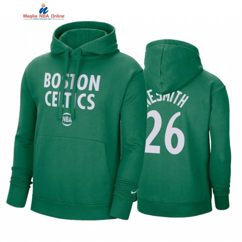 Felpe Con Cappuccio Boston Celtics #26 Aaron Nesmith Essential Verde Città 2020 Acquista